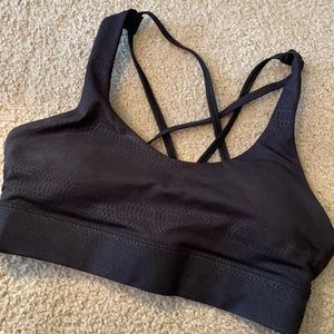 Zyia black venom light n tight strappy sports bra, Medium